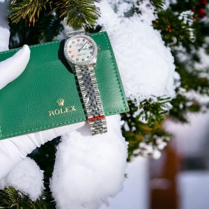 Đồng Hồ Rolex DateJust Nữ Độ Moissanite Mặt Xà Cừ Máy Thụy Sỹ 31mm (5)