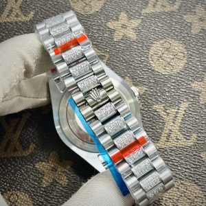 Đồng Hồ Rolex Day-Date Nam Đính Đá Fake Máy Cơ Nhật 40mm (1)