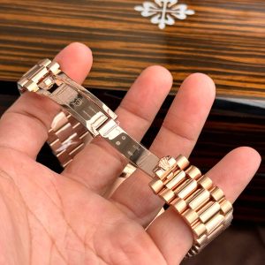 Đồng Hồ Rolex Day-Date Phủ Vàng Độ Mặt Thiên Thạch Đá Moissanite 40mm (2)