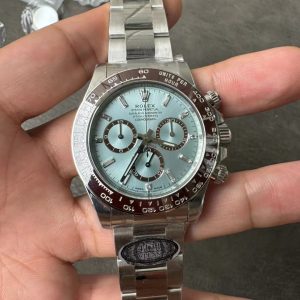 Đồng Hồ Rolex Daytona 126506 Chế Tác Mặt Xanh Băng Đính Đá Xưởng Clean 40mm (8)