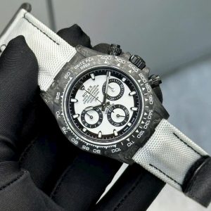 Đòng Hồ Rolex Daytona Diw Chế Tác Sợi Carbon Dây Vải 40mm (1)
