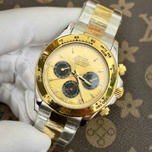 Đồng Hồ Rolex Daytona Fake Cao Cấp Màu Demi Vàng Máy Cơ 40mm (1)
