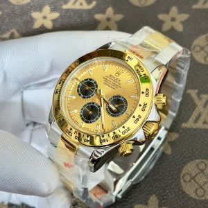 Đồng Hồ Rolex Daytona Fake Cao Cấp Màu Demi Vàng Máy Cơ 40mm (1)