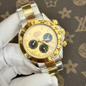 Đồng Hồ Rolex Daytona Fake Cao Cấp Màu Demi Vàng Máy Cơ 40mm (1)