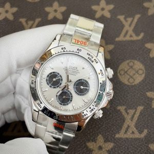 Đồng Hồ Rolex Daytona Fake Máy Nhật Automatic Mặt Số Trắng 40mm (1)