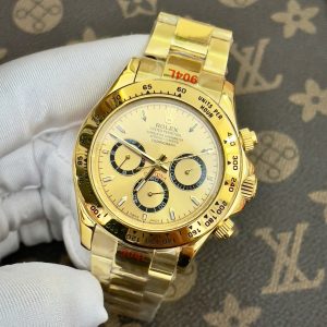 Đồng Hồ Rolex Daytona Fake Máy Nhật Mặt Màu Vàng Champagne 40mm (1)