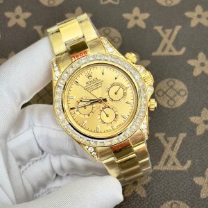 Đồng Hồ Rolex Daytona Nam Đính Đá Fake Máy Cơ Nhật 40mm (1)