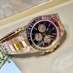 Đồng Hồ Rolex Daytona Rainbow 116595 Cao Cấp Nhất Xưởng Noob 40mm (9)