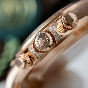 Đồng Hồ Rolex Daytona Rainbow 116595 Vàng Khối Kim Cương Đá Quý