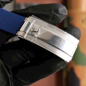 Đồng Hồ Rolex Fake Cao Cấp Đính Đá Viền Xanh DateJust 41mm (2)