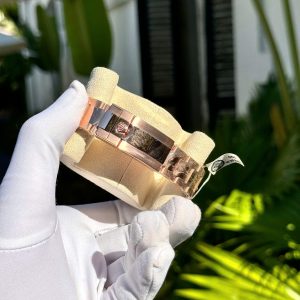 Đồng Hồ Rolex GMT Master Phủ Vàng Hồng Đính Đá Nhân Tạo 40mm (3)