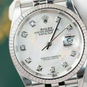 Đồng Hồ Rolex Nam Rep 11 Mặt Số Xà Cừ Trắng Xưởng Clean 126234 36mm (1)