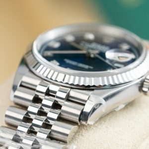 Đồng Hồ Rolex Nam Rep 11 Mặt Xanh Dương Đính Đá Xưởng Clean 126234 36mm (1)