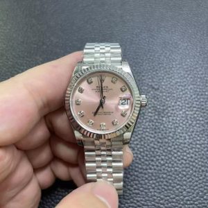 Đồng Hồ Rolex Nữ Dây Kim Loại DateJust Mặt Số Hong GS Factory 31mm (7)
