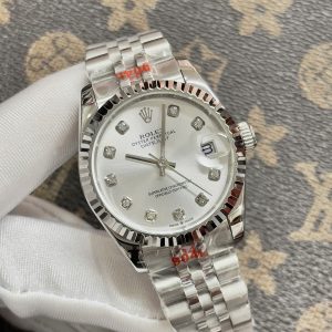Đồng Hồ Rolex Nữ Dây Kim Loại Fake Máy Nhật Automatic 31mm (1)