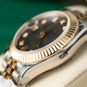 Đồng Hồ Rolex Phủ Vàng Thật Mặt Xà Cừ Tím Chế Tác Hong Kong 31mm (1)