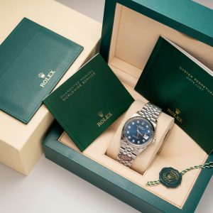 Đồng Hồ Rolex Replica 11 Mặt Xanh Dương Cọc Số Đá Xưởng Clean 126234 36mm (2)