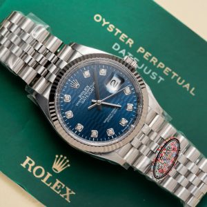 Đồng Hồ Rolex Replica 11 Mặt Xanh Dương Cọc Số Đá Xưởng Clean 126234 36mm (2)