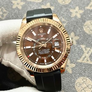Đồng Hồ Rolex Sky Dweller Máy Cơ Nhật Fake Mặt Chocolate 40mm (6)