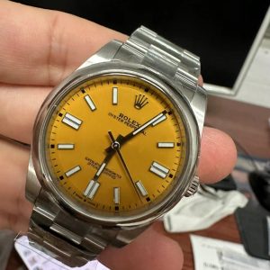 Rolex Oyster Perpetual 124300 Yellow Dial Replica Watch Clean Factory 41mm (6)