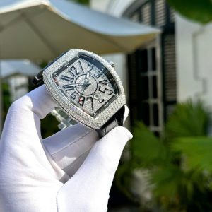 Đồng Hồ Franck Muller V45 Đính Full Đá Moissanite Hong Kong 45mm (1)