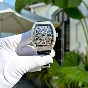 Đồng Hồ Franck Muller V45 Đính Full Đá Moissanite Hong Kong 45mm (1)