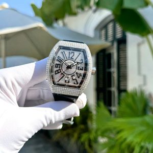 Đồng Hồ Franck Muller V45 Đính Full Đá Moissanite Hong Kong 45mm (1)