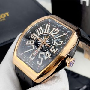 Đồng Hồ Franck Muller V45 Fake Máy Cơ Nhật Màu Đen 45mm (1)