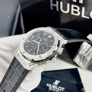 Đồng Hồ Hublot Chronograph Màu Đen Máy Cơ Automatic Fake Nhật 42mm (2)