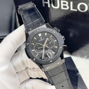 Đồng Hồ Hublot Chronograph Màu Đen Máy Cơ Nhật Fake Cao Cấp 42mm (4)
