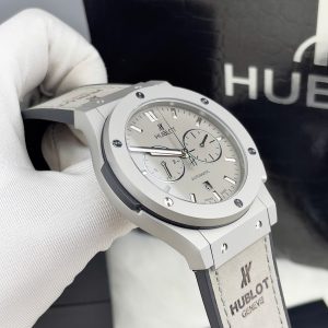 Đồng Hồ Hublot Chronograph Màu Xám Máy Cơ Automatic Fake Nhật 42mm (6)