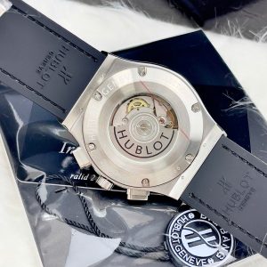Đồng Hồ Hublot Chronograph Màu Xanh Dương Máy Cơ Automatic Fake Nhật 42mm (2)