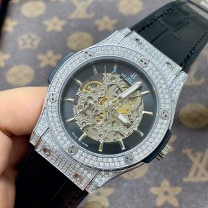 Đồng Hồ Hublot Cơ Lộ Máy Automatic Nhật Đính Full Đá 42mm (1)