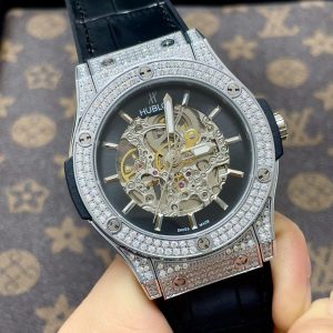 Đồng Hồ Hublot Cơ Lộ Máy Automatic Nhật Đính Full Đá 42mm (1)