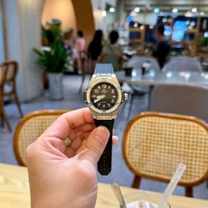 Đồng Hồ Hublot Dây Cao Su Big Bang One Click Đính Đá Replica Cao Cấp 39mm (8)