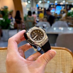 Đồng Hồ Hublot Dây Cao Su Big Bang One Click Đính Đá Replica Cao Cấp 39mm (8)