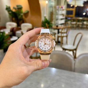 Đồng Hồ Hublot Đính Đá Big Bang One Click King Gold Replica 39mm (2)
