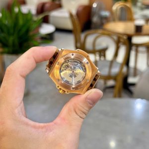 Đồng Hồ Hublot Đính Đá Big Bang One Click King Gold Replica 39mm (2)