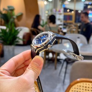 Đồng Hồ Hublot Màu Xanh Dương Big Bang One Click Đính Đá Replica 39mm (9)