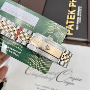 Đồng Hồ Nam Rolex Fake Máy Nhật Automatic Mặt Lá Cây DateJust 31mm (1)