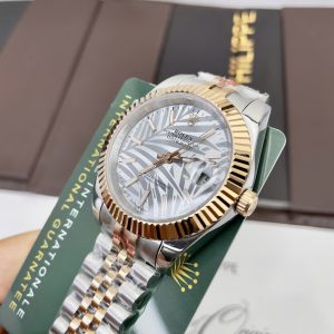 Đồng Hồ Nam Rolex Fake Máy Nhật Automatic Mặt Lá Cây DateJust 31mm (1)