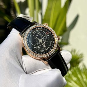 Đồng Hồ Patek Philippe Complications 6104R Phủ Vàng Đính Đá Moissanite 44mm (1)