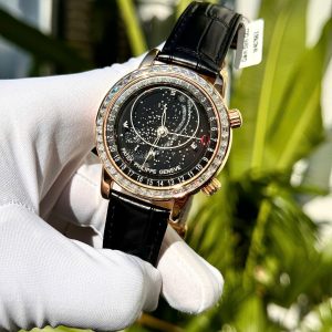 Đồng Hồ Patek Philippe Complications 6104R Phủ Vàng Đính Đá Moissanite 44mm (1)