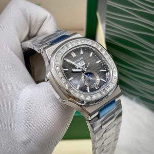 Đồng Hồ Patek Philippe Nam Đính Đá Máy Cơ Nhật Nautilus 5726 Fake 41mm (7)