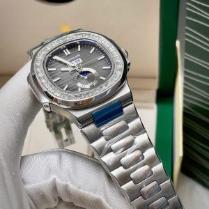 Đồng Hồ Patek Philippe Nam Đính Đá Máy Cơ Nhật Nautilus 5726 Fake 41mm (7)
