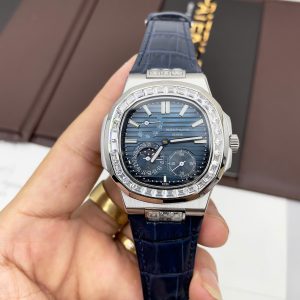 Đồng Hồ Patek Philippe Nautilus 5724 Màu Xanh Fake Máy Nhật 40mm (8)