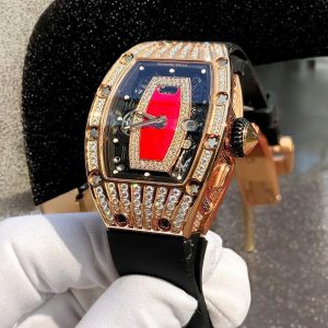 Đồng Hồ Richard Mille RM037 Đính Đá Moissanite Hong Kong Rep 11 Nữ 36mm (6)