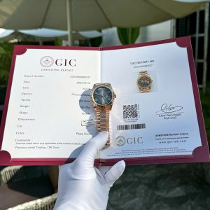 Đồng Hồ Rolex Day-Date 228235 Phủ Vàng Mặt Số Ombre Xám 185 Grams 40mm (2)