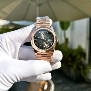 Đồng Hồ Rolex Day-Date 228235 Phủ Vàng Mặt Số Ombre Xám 185 Grams 40mm (2)
