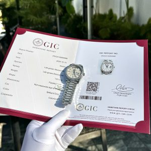 Đồng Hồ Rolex Day-Date Đính Đá Moissanite Mặt Số Thiên Thạch 40mm